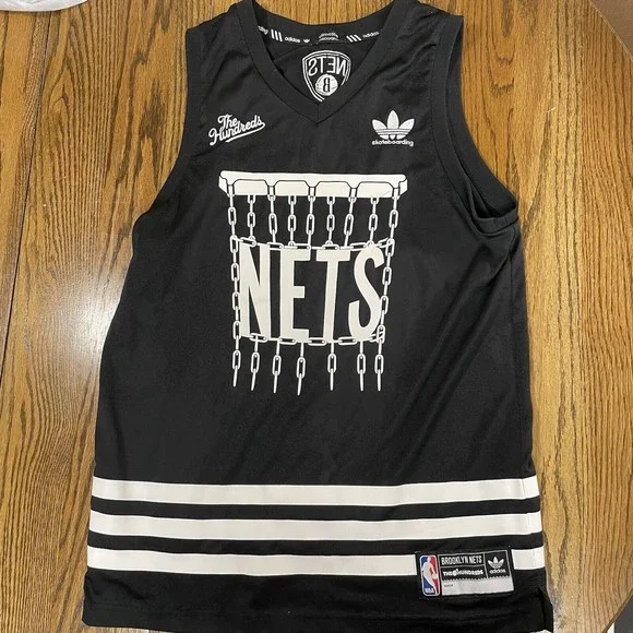 Adidas X The Hundreds NY JERSEY Brooklyn Nets NBA Basketball Size Medium Jersey - Picture 1 of 4